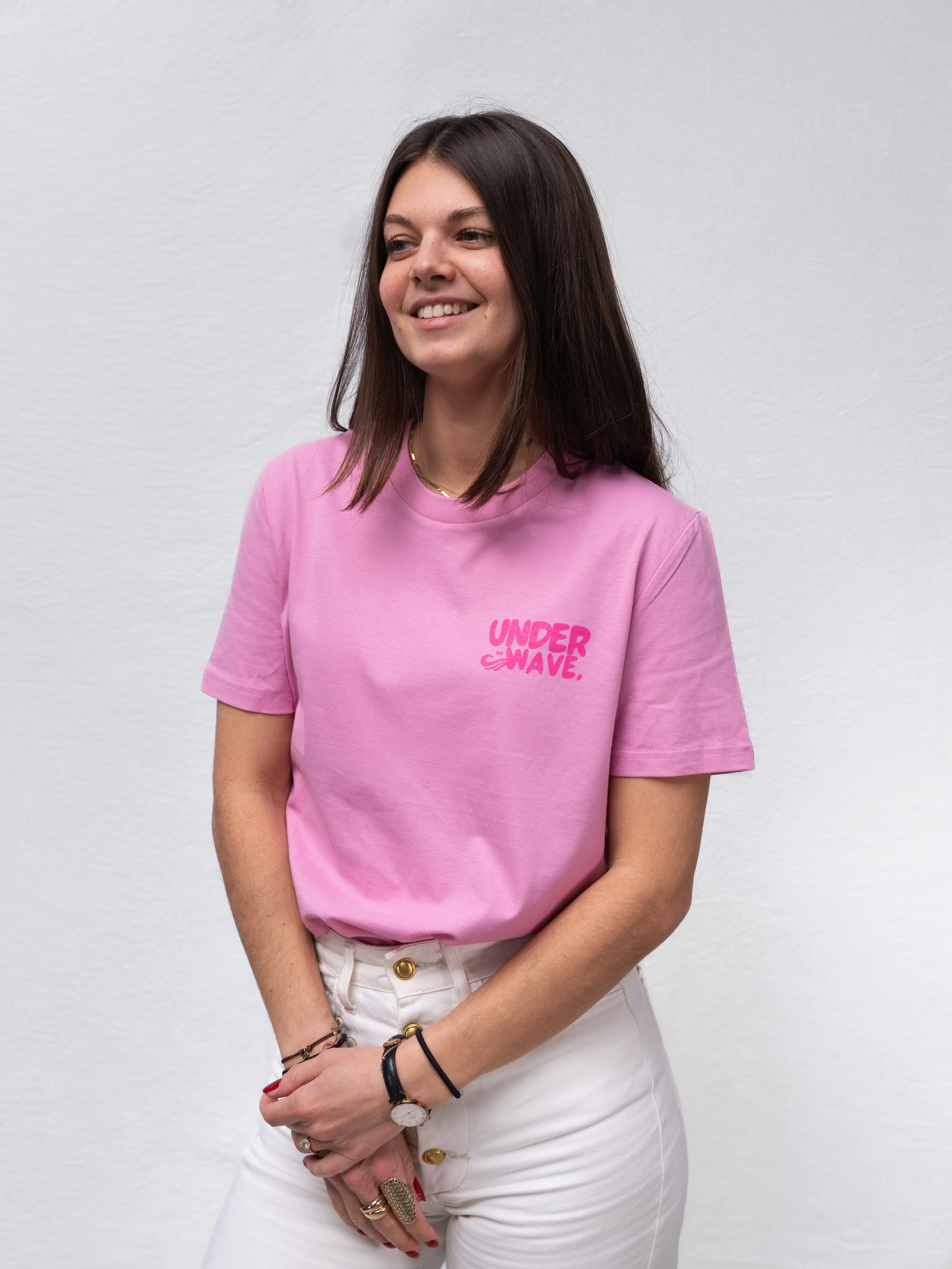 Preview T-shirt rose imprimé pour la marque Under the Wave