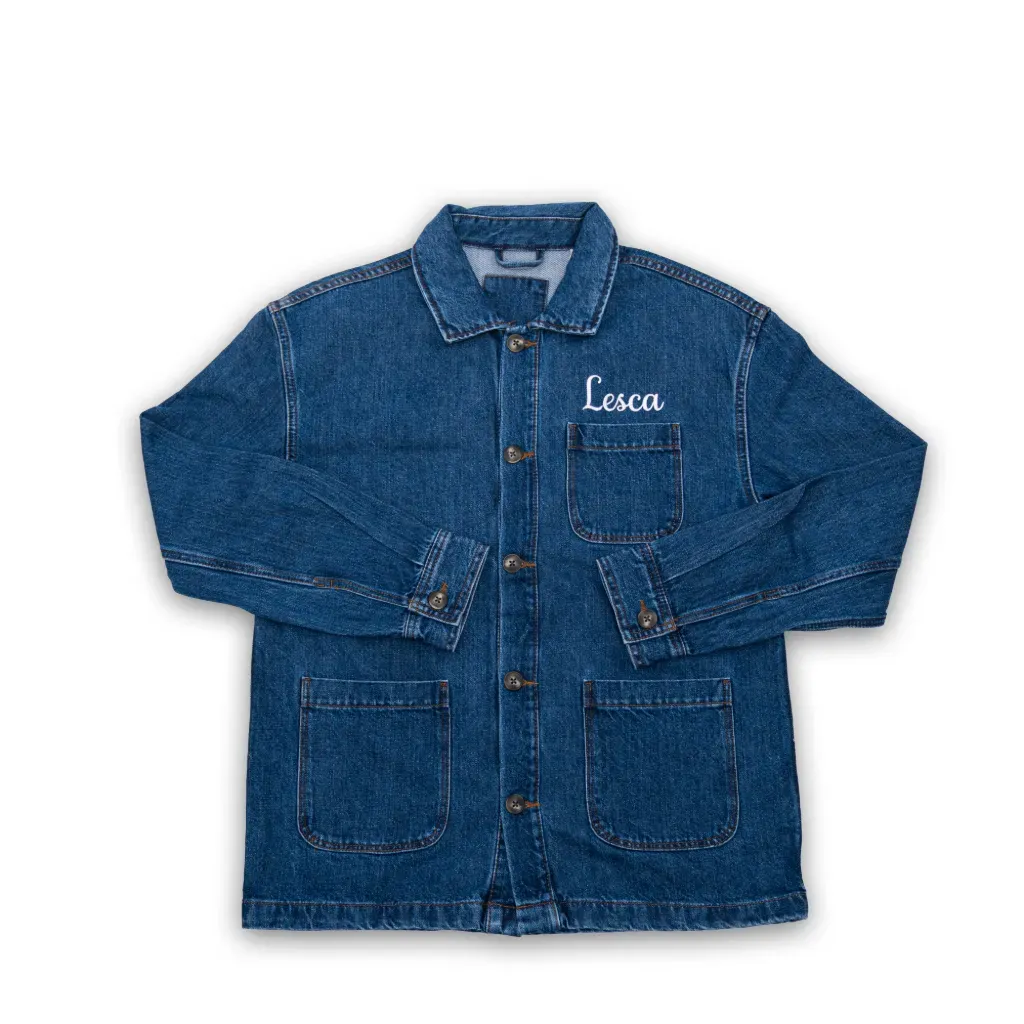 Produit Veste en denim brodée personnalisée pour un lunetier
